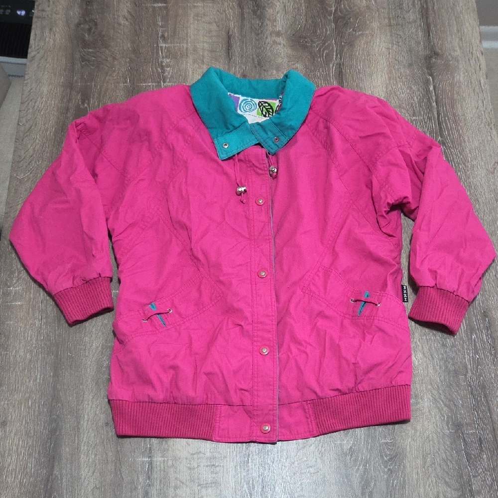 Women's Pink and Teal Jacket